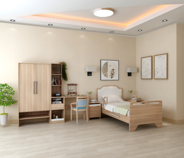 适老衣柜,自理床，养老院家具