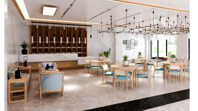 养老院接待区家具的色彩搭配——正易养老院家具