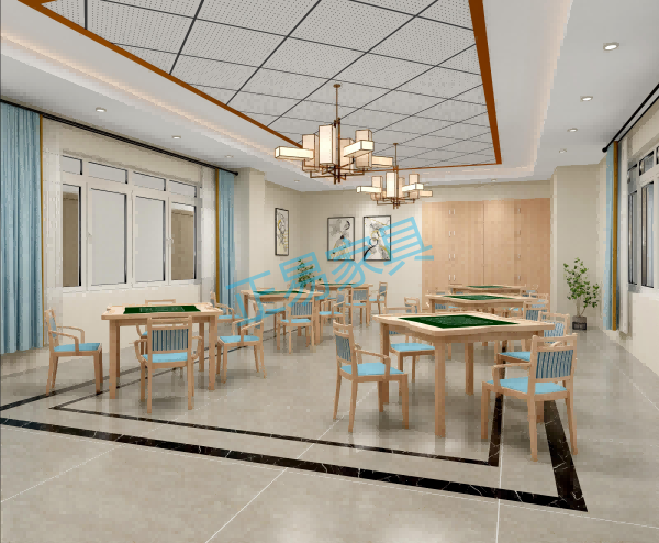 棋牌桌,适老家具,活动室家具