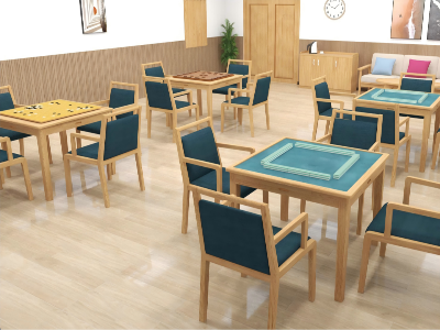 棋牌桌,适老椅,棋牌室家具